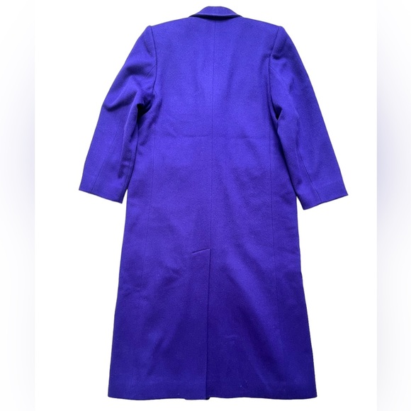Vintage London Fog Purple knee-length Single Breast Coat Size 8-M 100% Wool - Picture 4 of 15